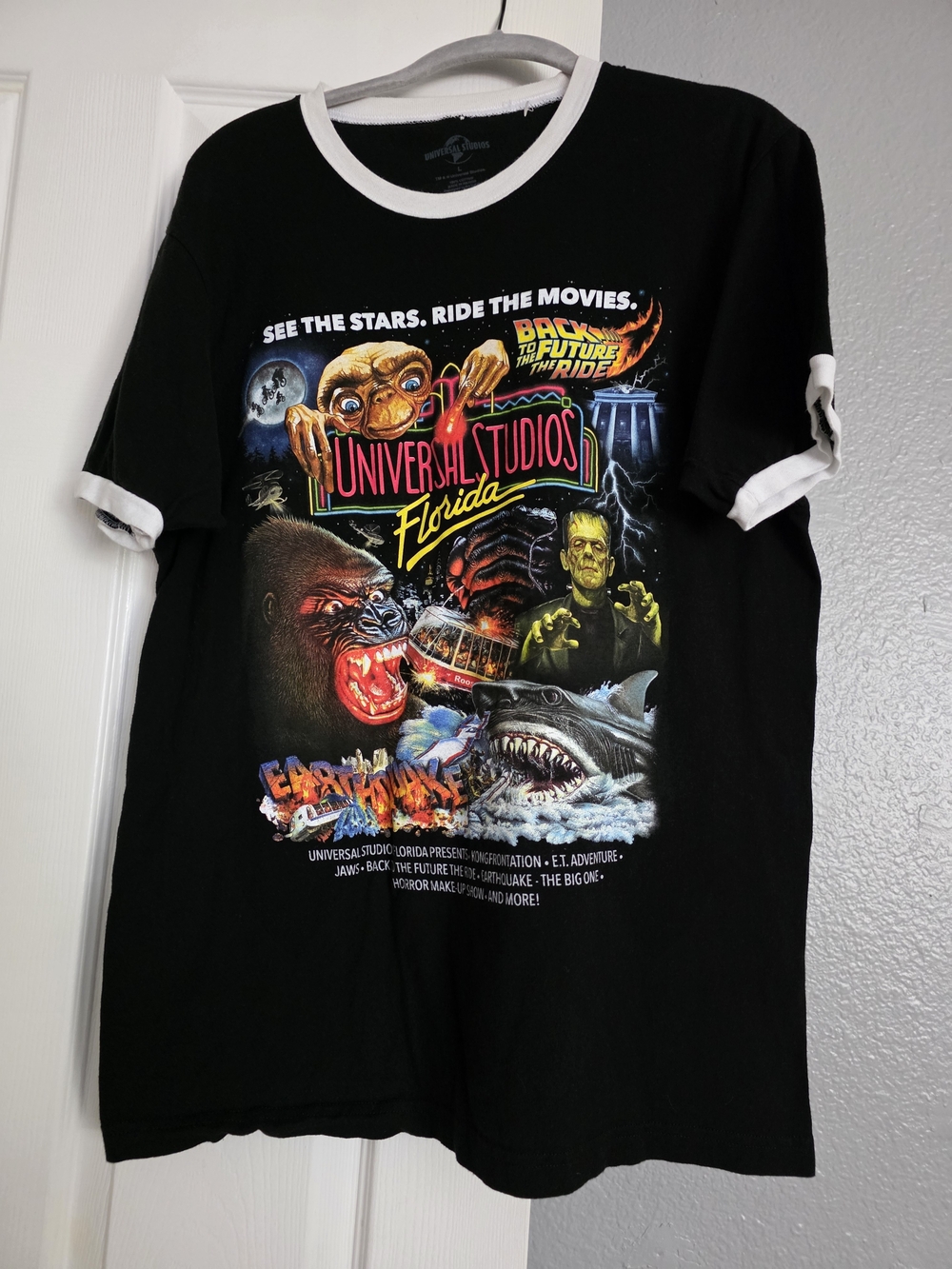 Universal Florida Black Graphic Adult Ringer Tee